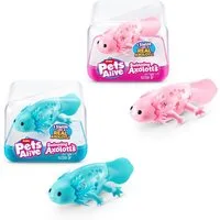 ZURU Robotertier Pets Alive Schwimmende Axolotls in Pink & Türkis - 2er Set