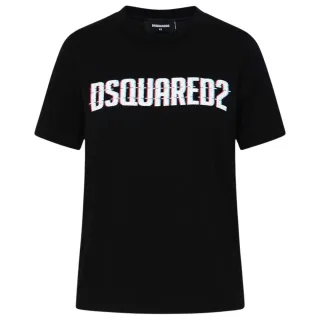 Dsquared2 Logo Print Rundhals-t-shirt, Schwarz