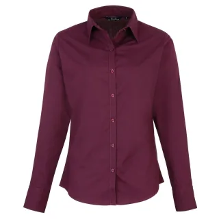 Premier - Bluse für Damen Langärmlig (Aubergine)