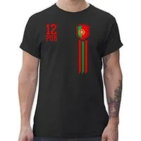 Shirtracer T-Shirt 12. Mann Portugal Fan-Shirt WM 2026 Fussball WM Fanartikel