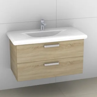 Artiqua 415 Waschtischunterschrank für Living Style 814437 Castello Eiche quer NB, 415-WU2L-L18-7134 415-WU2L-L18-7134-426