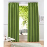 OTTO home Vorhang Raja, Gardinen mit Kräuselband, Vorhänge Wohnzimmer (2 St), Kräuselband, blickdicht, Polyester, 2er-Set, Bestseller, einfarbig, modern, pflegeleicht, Mikrofaser