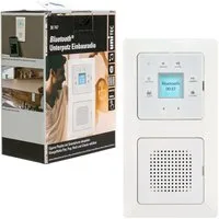 UNITEC UP Radio Touch Bluetooth Uhr Wecker Unterputz Steckdosen-Radio (FM-Tuner, Timer Fernbedienung Display Weckfunktion Touchfunktion Klangeffekte)