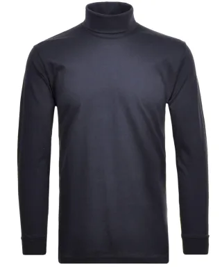 RAGMAN - Basic Rollkragenshirt langarm Marine - Gr. - M