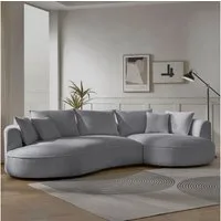 Skye Decor Ecksofa, Großes L Sofa mit Bouclé-Bezug – 30 DNS Schaum, pflegeleicht