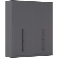 OTTO home Kleiderschrank Mehrzweckschrank Aktenschrank Möbel Mietswohnung Schlafzimmer AVOLA (3 verschiedene Ausstattungen BASIC/CLASSIC/PREMIUM (inkl. SOFT-CLOSE) mit hochwertigen Stangengriffen in Schwarz aus Metall MADE IN GERMANY