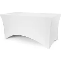 partydeco Tischläufer, Tischhusse 183x76cm rechteckig Weiß