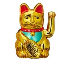 relaxdays Winkekatze Maneki Neko Winkekatze 16 cm