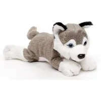 Uni-Toys Kuscheltier Husky Plushie (ohne Leine) - 22 cm (Länge) - Plüsch-Hund - Plüschtier, zu 100 % recyceltes Füllmaterial