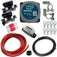 Impulse Innovation Batterie-Trennrelais Zweitbatterieset 12V BSR140-12 6-fach Sicherungshalter & 6m Kabel