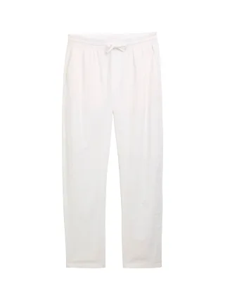 Denim Tom Tailor - Loose Fit Hose mit Leinenanteil white - Gr. - XXL
