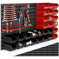 tectake Regal Kleinteilemagazin, pro Stück 1-tlg., 44-teilig, mit 2 Wandplatten
