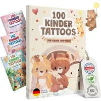 Eulentaler Kindertattoo I 100x hautfreundliche Kindertattoos I Von Pädagogen empfohlen, [Dermatest: Sehr Gut] Made in Germany, I Geburtstagsmitgebsel + Ausmalbilder