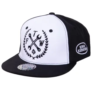 King Kerosin Herren Snapback Cap mit Print auf der Schirmunterseite Gummizug FTW