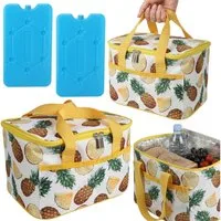 Bellushortus Kühltasche Gelbe Kühltasche 6 l mit Kühlakkus, isolierte Lunchbox