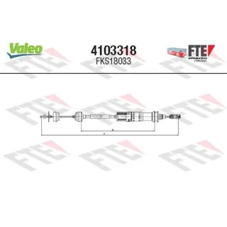 Valeo Kupplungsseil Citroen Fiat Lancia Peugeot 4103318