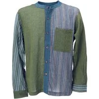 Guru-Shop Hemd & Shirt Nepal Ethno Patchworkhemd, Freizeit Hemd -.. Hippie, Ethno Style, alternative Bekleidung