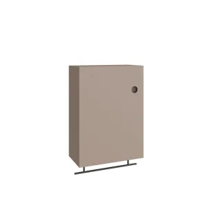 VitrA Plural Oberschrank mit Handtuchhalter mit 1 Tür 40 x 21 x 55 cm (BxTxH) Taupe Matt,80488 80488