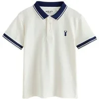 Next Poloshirt Kurzärmeliges Poloshirt mit gestreiften Kragen (1-tlg)