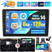 ESSGOO Android 15 6+128GB Carplay GPS Für Opel Antara Astra Corsa D Zafira B Autoradio (RDS, 4G LTE, Digitalradio (DAB), FM, AM, 6+128G, Carplay Android Auto Bluetooth EQ USB GPS Navi WIFI Touchscreen)