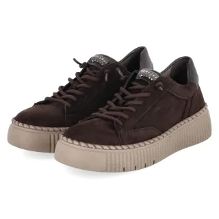 Gabor Low Sneaker - Gr. 37 - Braun - Rauleder