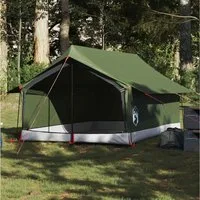 furnicato Faltzelt Campingzelt Scout-Form 200x124x98 cm Olivgrün, (1 tlg), Wetterfestes Leichtzelt mit E-Anschluss und integrierten Netzwänden