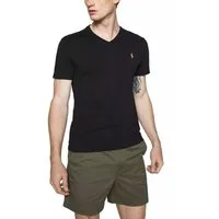 Polo Ralph Lauren T-Shirt V-Neck T-Shirt Custom Slim Fit Luxuriöser Interlock-Stoff Hochwertige Jersey-Qualität aus Bio-Baumwolle