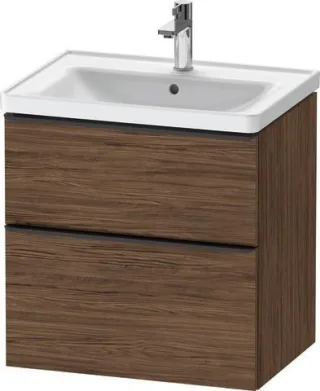 Duravit D-Neo Waschtischunterbau wandhängend Nussbaum dunkel Matt 634x452x625 mm - DE43540BD210000 DE43540BD210000
