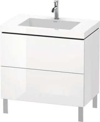 Duravit L-Cube c-bonded Set bodenstehend Weiß Hochglanz 800x480x698 mm - LC6937O2222 LC6937O2222