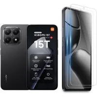 CLM-Tech Displayschutzglas 2X für Xiaomi 15T / Xiaomi 15T Pro, Panzerglas Folie - Blasenfreie Anbringung und kratzfest -, 2 Stück, Anti-Fingerabdruck