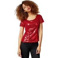 dressforfun T-Shirt Pailletten-Kurzarm-Shirt