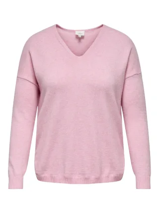 ONLY CARMAKOMA - CARMARGARETA LS PULLOVER KNT NOOS Light Pink - Gr. - 48