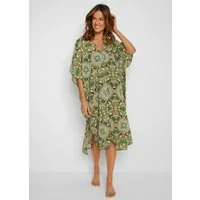 bonprix Tunikakleid für Frühjahr und Sommer, Strandkleid, aus Polyester, lang