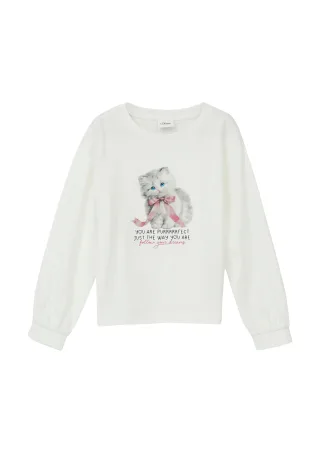 s.Oliver - T-Shirt creme|weiß - Gr. - 92/98
