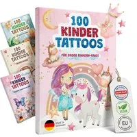 Eulentaler Kindertattoo I 100x hautfreundliche Kindertattoos I Von Pädagogen empfohlen, [Dermatest: Sehr Gut] Made in Germany, I Geburtstagsmitgebsel + Ausmalbilder