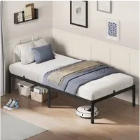 VASAGLE Bettgestell (90 x 200 cm, 35.6 cm H, geräuscharm), Metallbett, Bettrahmen, hochtragfähig, mehrfachgrößen-Option