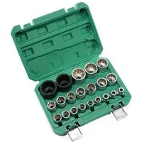 Youyijia Steckschlüssel 21tlg 1/2 Steckschlüssel Vielzahn Nuss Satz Stecknuss