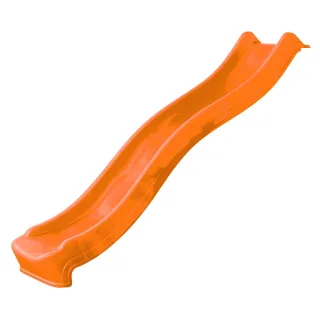 Wickey Rutsche Flow 220x47 cm - Anbaurutsche für Spielturm mit Wasseranschluss - HDPE Kunststoff Wellenrutsche für 120 cm Podesthöhe - Wickey