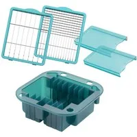 Genius Gemüseschneider Nicer Dicer Chef Professional, Zubehörset 5-tlg. Aufbewahrungseinsatz, Integrierter Aufbewahrungseinsatz
