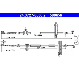 ATE Handbremsseil hinten Ford Focus 1