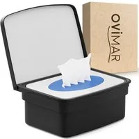 ovimar Feuchttücherbox (1 St), aus Edelstahl in Schwarz zur Zum Bohren