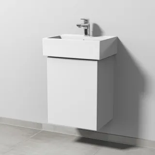 Sanipa 3way Waschtischunterbau zu Duravit Vero Air Waschtisch mit 1 Tür, Weiß-Soft SM42943