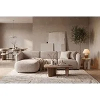 Home affaire Ecksofa OSTRUP Rundsofa, L-Form, Naturtöne, Boucle oder Chenille, Breite 280 cm, organische Form mit sanften Rundungen