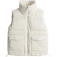 OPUS Kurzweste weiß,Casual,Polyester,Strukturiert,Stehkragen,Ärmellos,Regular Fit