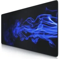 CSL Gaming Mauspad XXL Speed Mousepad 900 x 400 x 3 mm, große Tischunterlage (1-St), rutschfest, abwaschbar, Geschwindigkeit & Präzision, Blauer Rauch