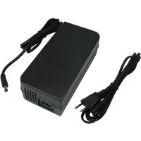Trade-Shop Ladegerät 42V 3A passend für e-Bike Elektrofahrrad Pedelec Akkus Netzteil (Länge: ca. 2m / 5,5mm x 2,1mm Rundstecker / mit integriertem Lüfter)