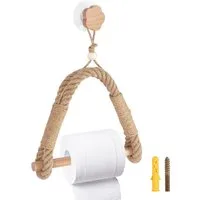 BlingBin Toilettenpapierhalter 0hne Bohren, Vintage Seil Toilettenpapier, Handtuchhalter (1er Set, 1-St., 1tlg), Klopapierrollenhalter, Wc Papier Halterung Für Wc Badezimmer,Boho Deko