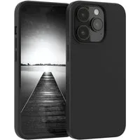 EAZY CASE Handyhülle für Apple iPhone 14 Pro Hülle Silikon 6,1 Zoll, Silikon Schutzhülle mit Kameraschutz kratzfest Back Cover Etui Schwarz