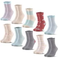 OCCULTO Basicsocken Jungen & Mädchen Bunte Socken 10er Pack (Modell: Estilo) (10-Paar)