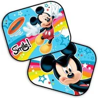 Seven Polska Autosonnenschutz MICKEY SMILE - Auto Sonnenschutz, Schattenspender, 2 Stück, 44 x 35 cm, (2-St)